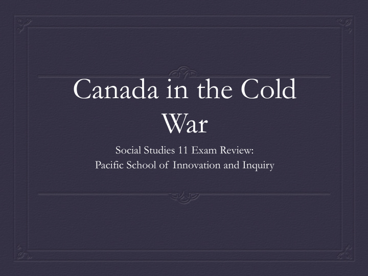 canada in the cold war