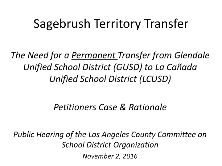 sagebrush territory transfer