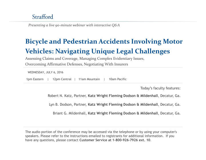 bicycle and pedestrian accidents involving motor vehicles