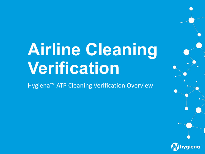 airline cleaning verification