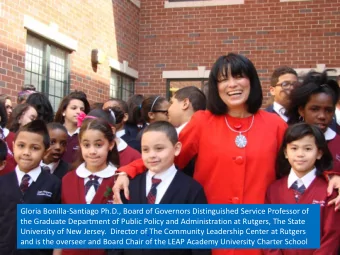 Gloria Bonilla-Santiago Ph.D., Board of Governors Distinguished Service Professor of  the Graduate