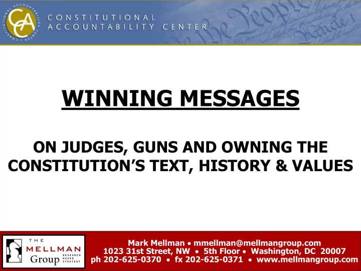winning messages