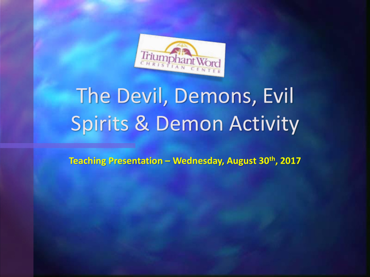 spirits amp demon activity