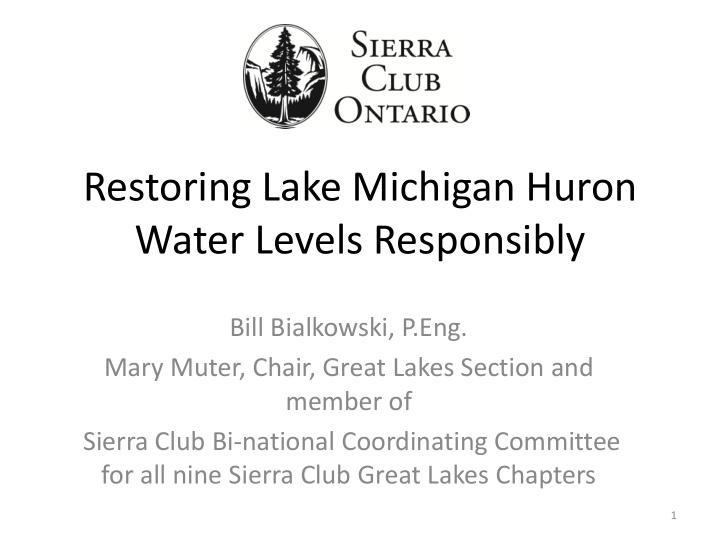 restoring lake michigan huron