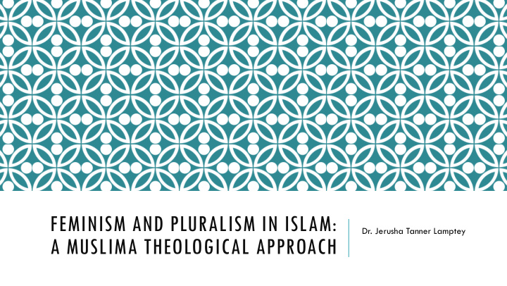 feminism and pluralism in islam