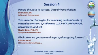 Session 4  Paving the path to success: Data driven solutions  Erik Gaiser, PG  Wildermuth
