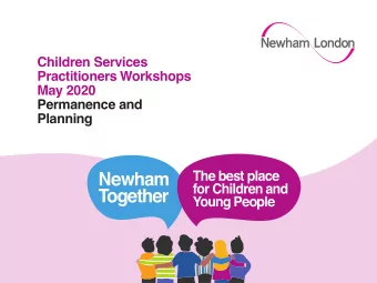 Children Services  Practitioners Workshops  May 2020  Permanence and  Planning  2  Contents 3