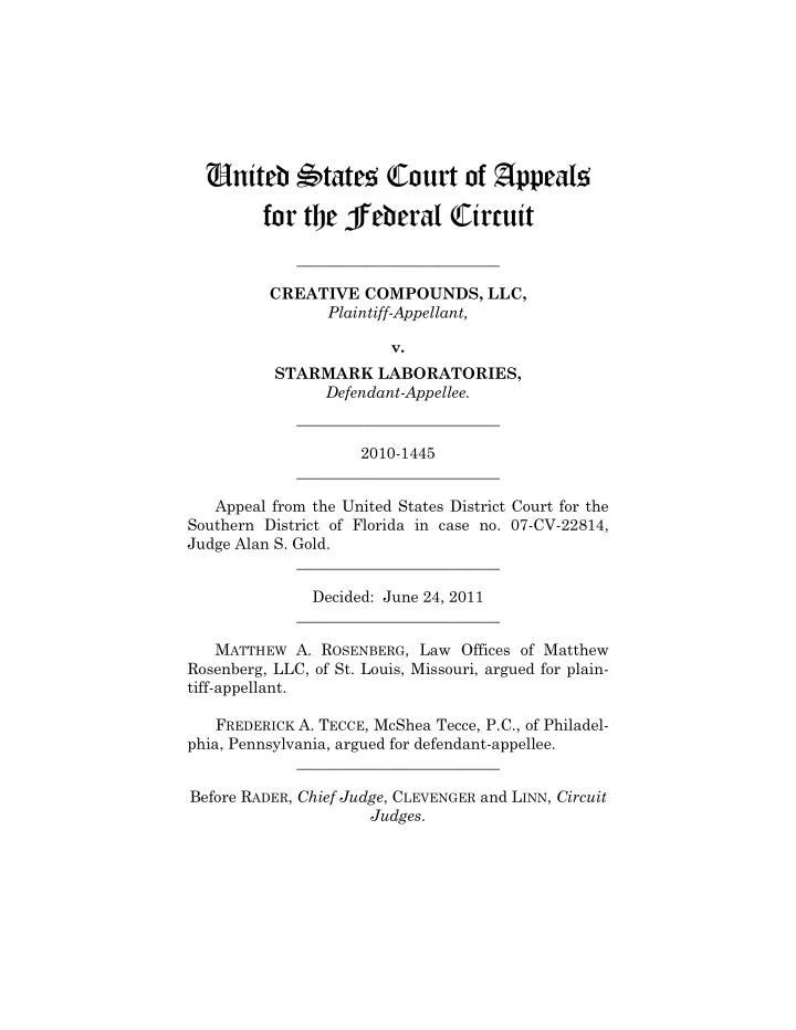 united states court of appeals for the federal circuit