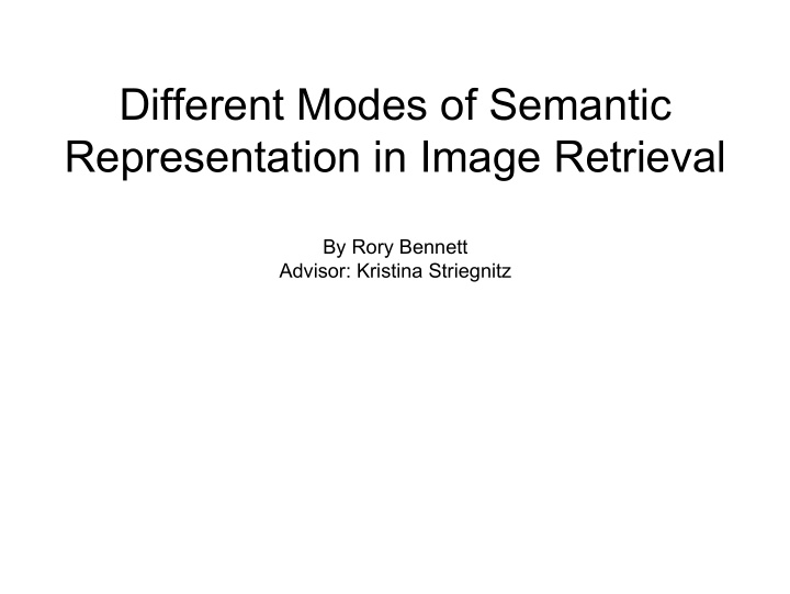 different modes of semantic representation in image