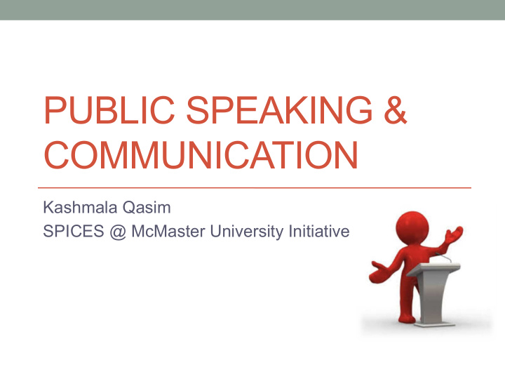 public speaking amp communication