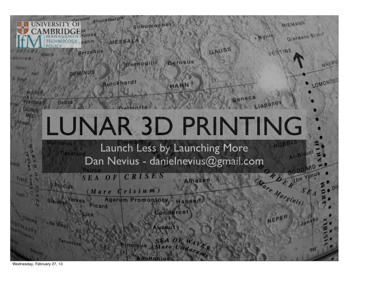 lunar 3d printing