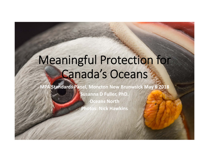 meaningful protection for canada s oceans