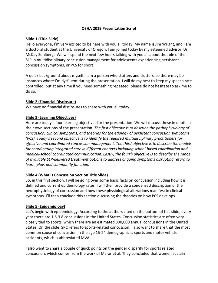 osha 2019 presentation script slide 1 title slide hello