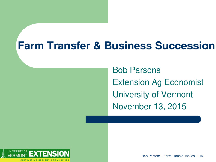 farm transfer amp business succession