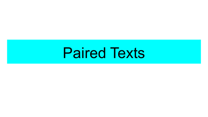 paired texts reader 1