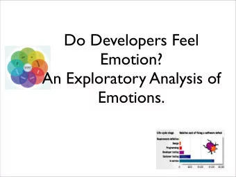 Do Developers Feel  Emotion?  An Exploratory Analysis of  Emotions.  Motivation  Feelings and