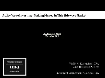 Murmansk  We are used to thinking about secular (longer than 5 years) markets in  binary terms:  OR