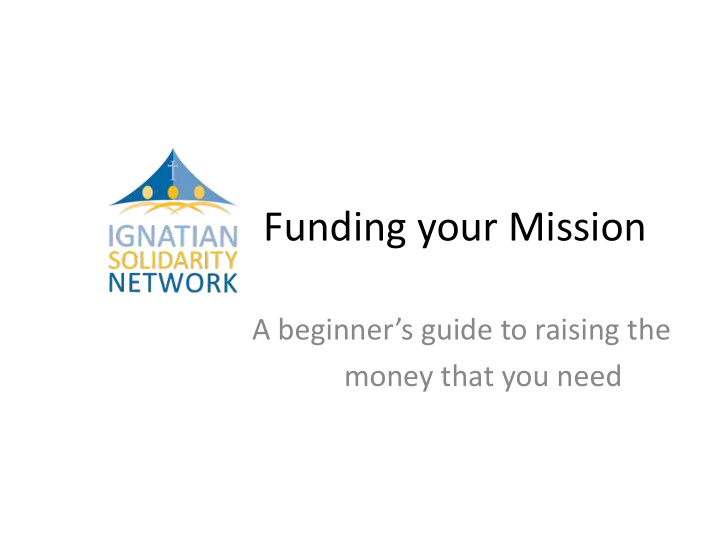 funding your mission