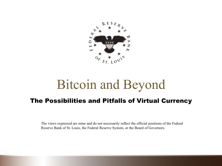 bitcoin and beyond