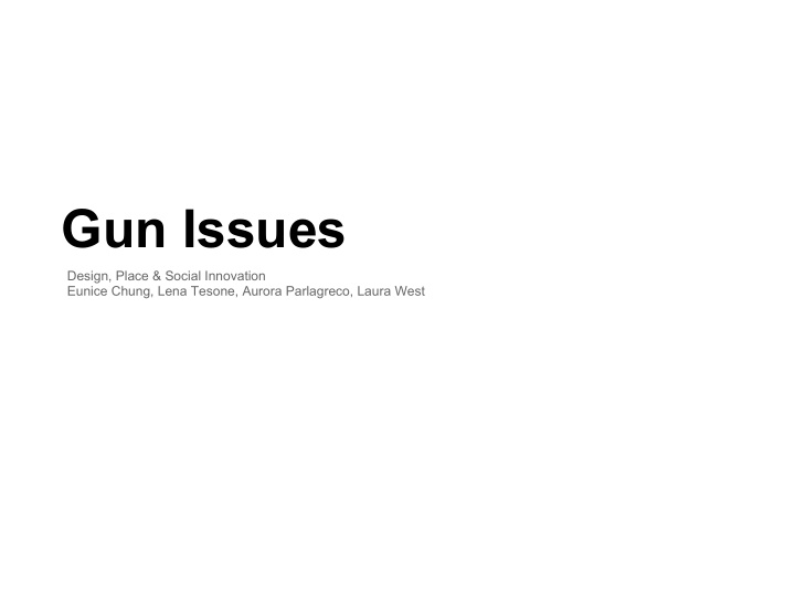 gun issues