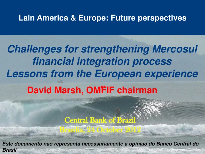 lessons from the european experience