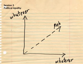 Session 3  Political Apathy  1 Why Bother Talking about Apathy?  Origins of the issue in this