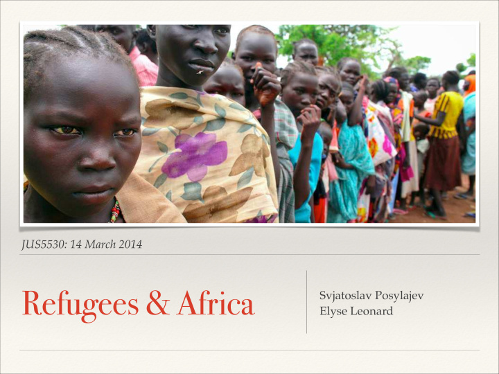 refugees amp africa