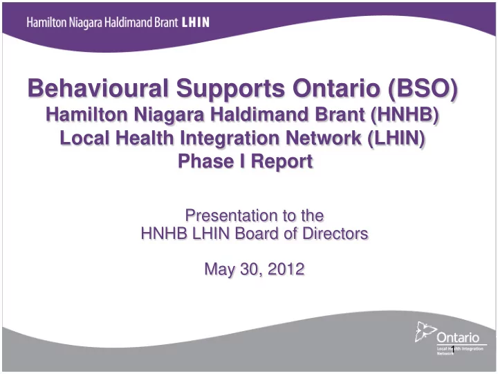 behavioural supports ontario bso