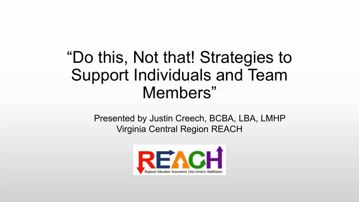 do this not that strategies to support individuals and