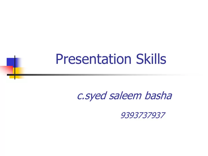 presentation skills