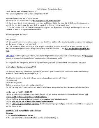 16 But it must needs be done in mine own way; and behold this is the way that I, the Lord, have