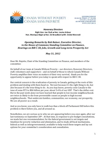 Honorary Directors Right Hon. Joe Clark   Hon. Louise Arbour     Hon. Monique Bgin