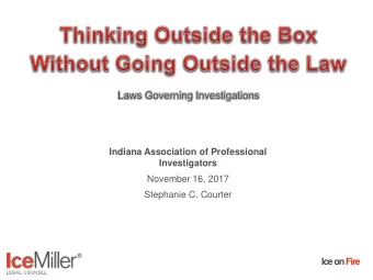 Investigators  November 16, 2017  Stephanie C. Courter Ice on Fire Ice on Fire  Ensure that you