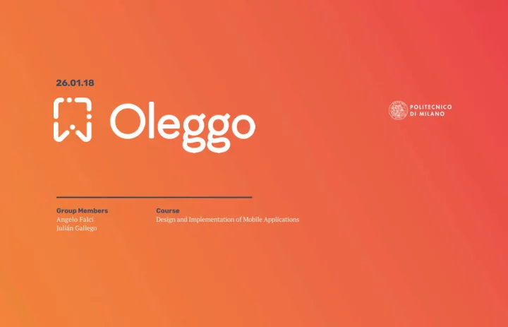 26 01 18 why use oleggo