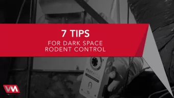 7 TIPS  FOR DARK SPACE  RODENT CONTROL  DARK SPACE RODENT CONTROL  Harnessing knowledge,  deep AI
