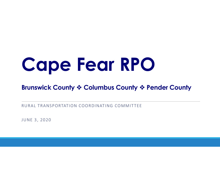 cape fear rpo