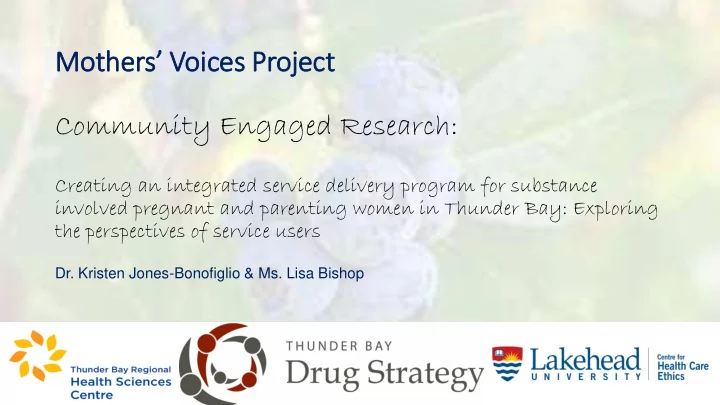 mothers voices project