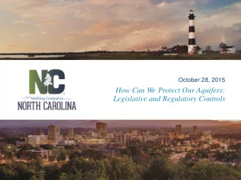 How Can We Protect Our Aquifers:  Legislative and Regulatory Controls  Introduction  Ground