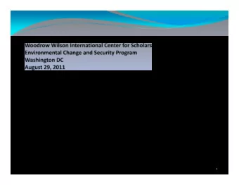 Water, Women and Conflict A View from the Field Dennis B. Warner Kathy Baczko Sr. Technical Advisor