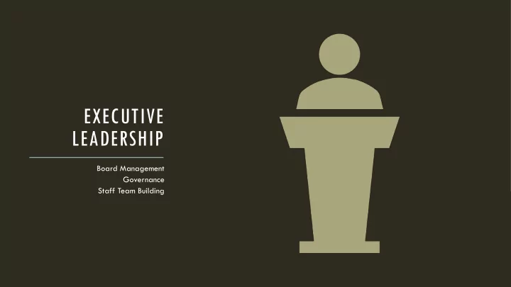 executive leadership
