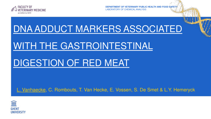 dna adduct markers associated with the gastrointestinal