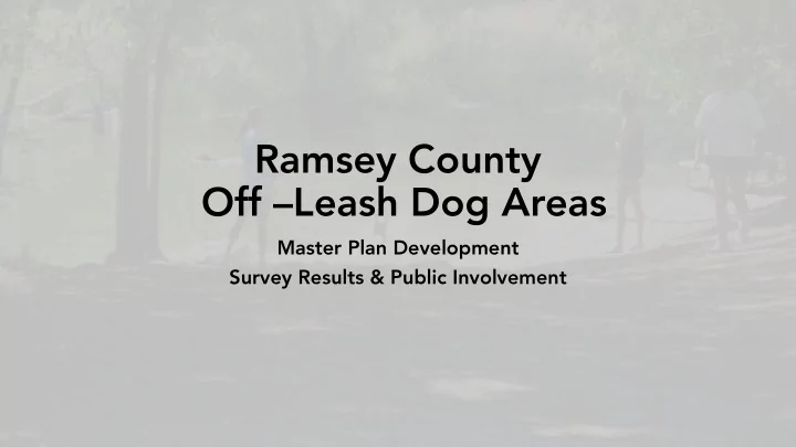 off leash dog areas