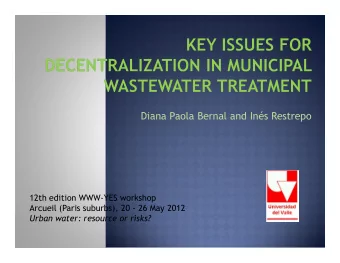 Diana Paola Bernal and Ins Restrepo  12th edition WWW-YES workshop  Arcueil (Paris suburbs), 20 -