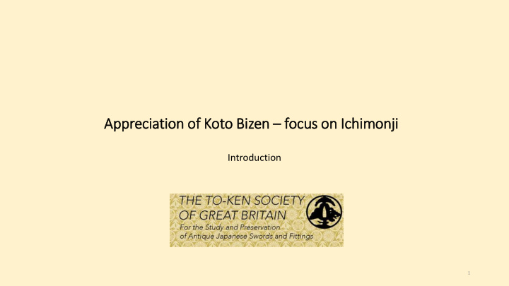 appreciation of f koto biz izen focus on ich ichimonji