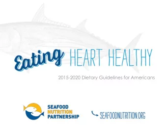 2015-2020 Dietary Guidelines for Americans  Information adapted from the 2015-2020 Dietary