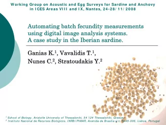 Automating batch fecundity measurements  Automating batch fecundity measurements  using digital