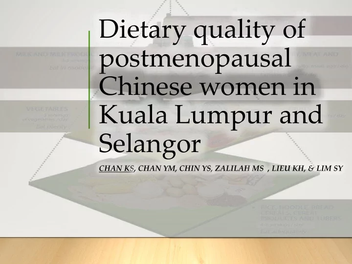 dietary quality of