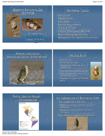 Identification  Life History  Habitat Requirements  Status &amp; Threats  Habitat