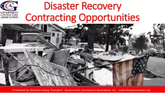 Contracting Opportunities  Presented by Abraham Xiong, President - Government Contractors