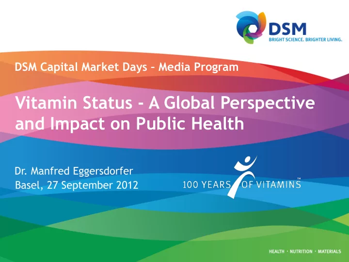 vitamin status a global perspective and impact on public